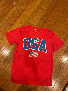 USA Red White Blue Graphic Short Sleeve T-Shirt Tee Shirt Large